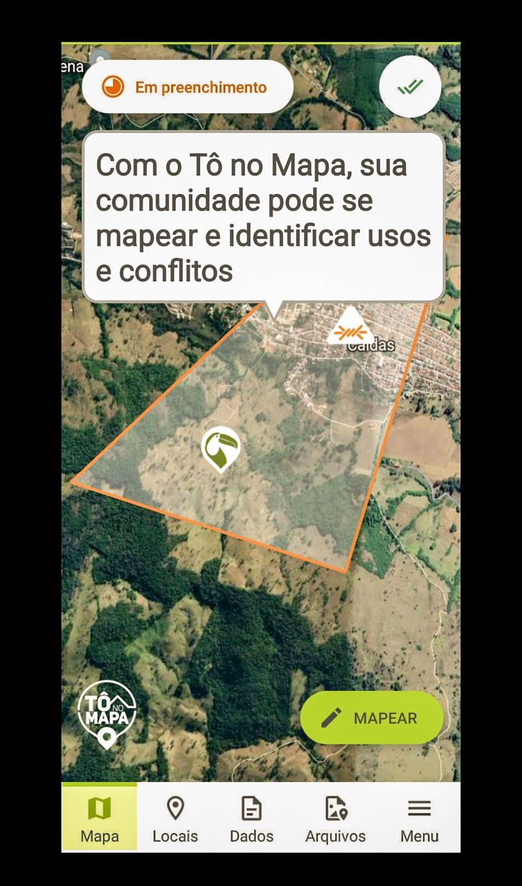 Brasília (DF) 21/09/2023 – Matéria especial Tô no Mapa - Detalhe captura de tela do APP
Foto: Joédson Alves/Agência Brasil