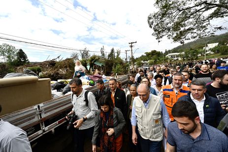 Rio Grande do Sul, 10.09.2023 - Presidente da República em Exercício Geraldo Alckmin, visita áreas destruídas pelas chuvas no Rio Grande do Sul e anuncia medidas de ajuda. Foto Cadu Gomes/VPR