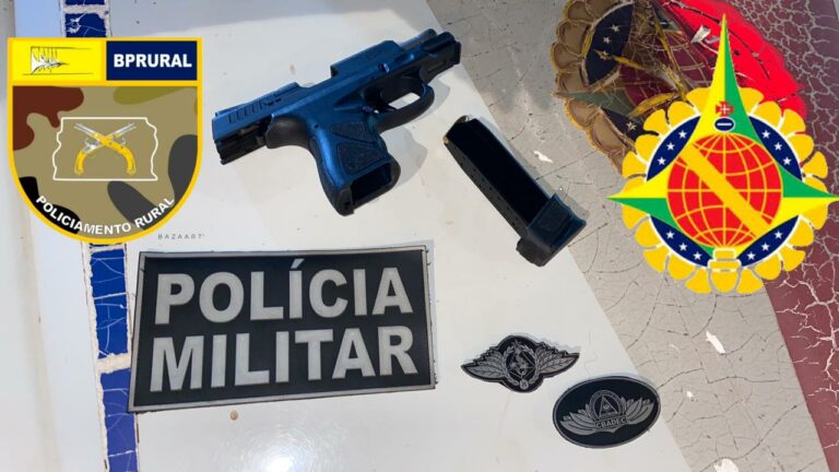 Batalhão Rural detém suposto autor de homicídio e apreende a arma do crime