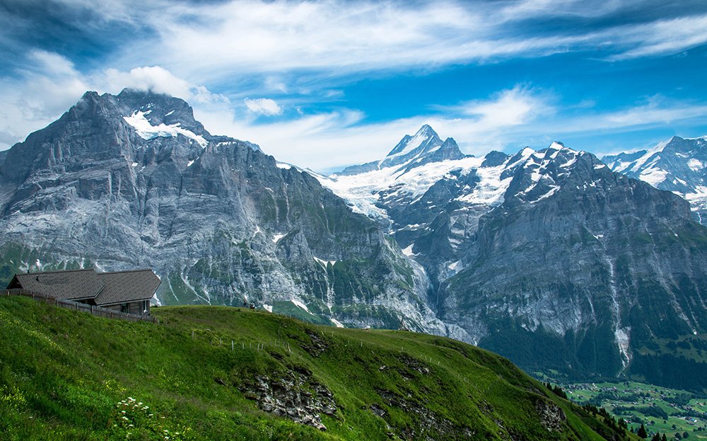 As montanhas de Grindewald, na Suíça. Foto: Christopher Becke/Pexels