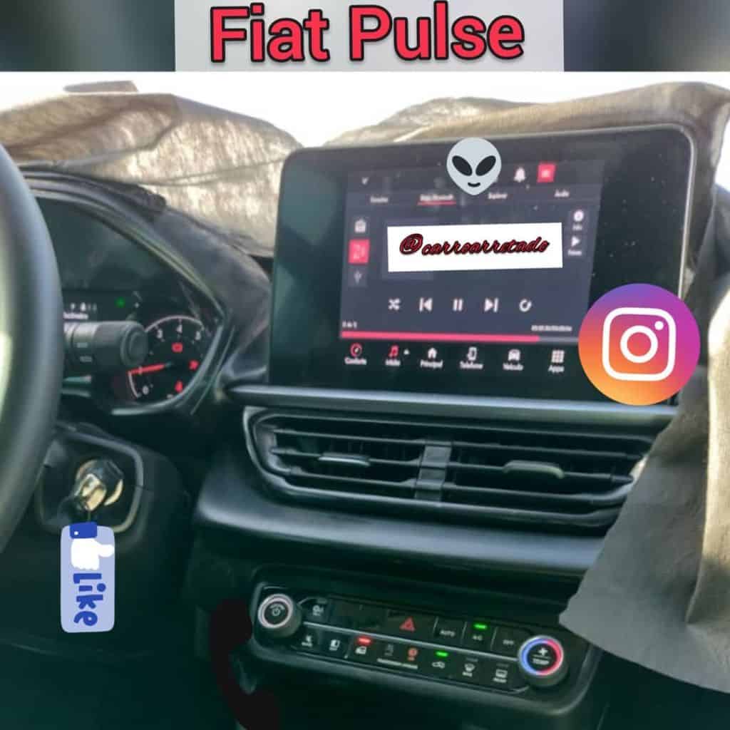 Fiat Pulse mostra parte do interior em flagrante 