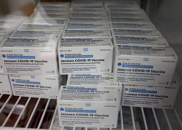 A shipment of the Johnson and Johnson Janssen Covid-19 vaccine arrived at the Oakland County Health Division North Oakland