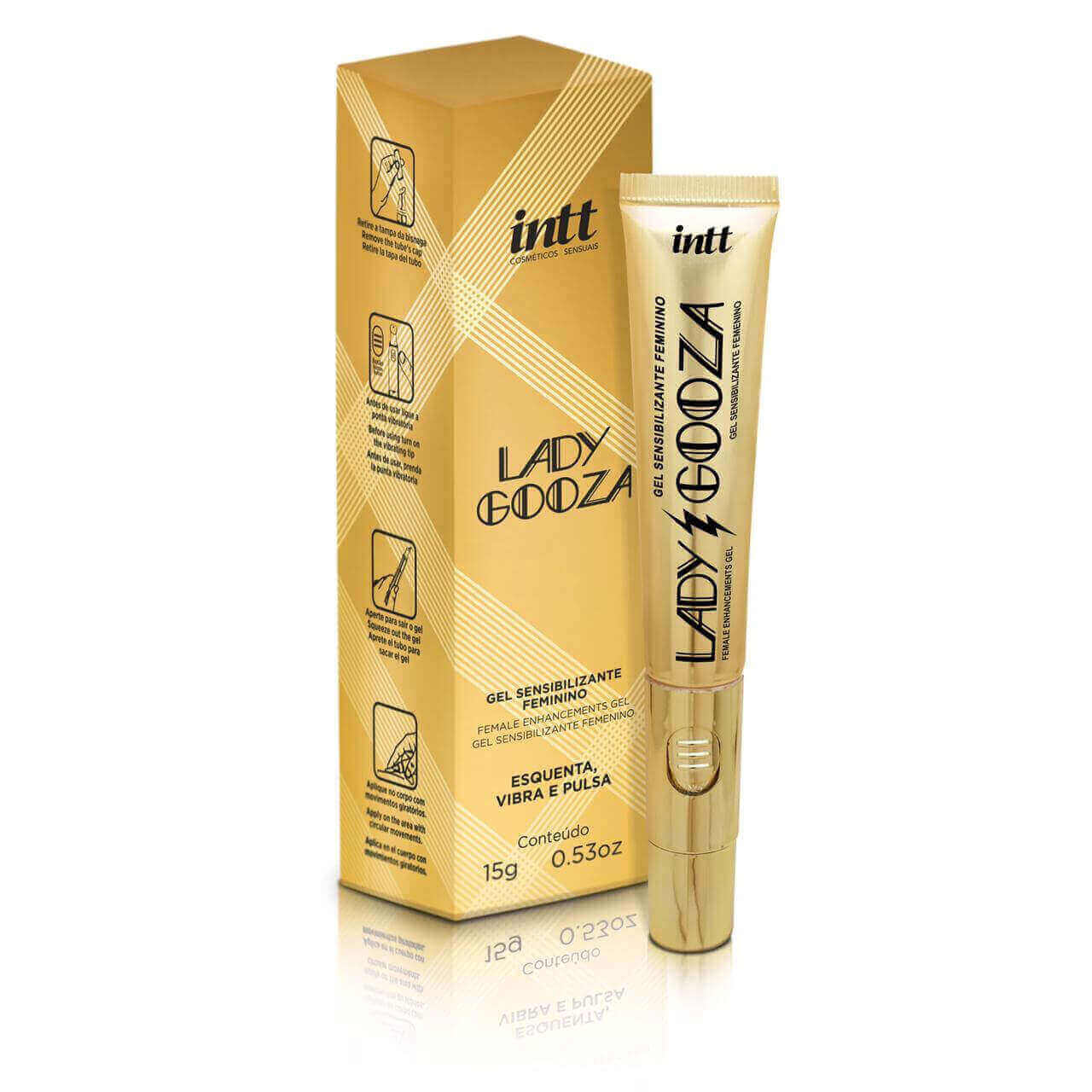 Intt Lady Gooza - gel excitante com sabor tutti frutti e 7 funções R$ 99,90. Foto: Exclusiva Sex