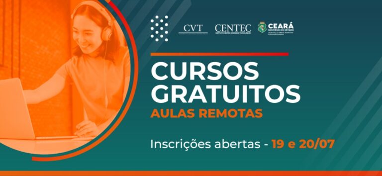 Centec oferta 780 vagas em 11 cursos gratuitos com aulas pela internet