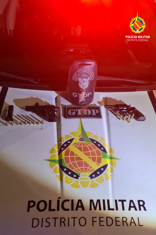 Dois presos com arma de fogo em distribuidora de bebidas no Guará II