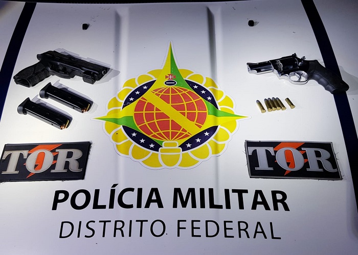 Duas armas de fogos são apreendidas em abordagem da PMDF no Recanto das Emas