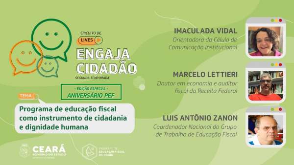 Engaja Cidadão faz live para comemorar 23 anos do Programa de Educação Fiscal