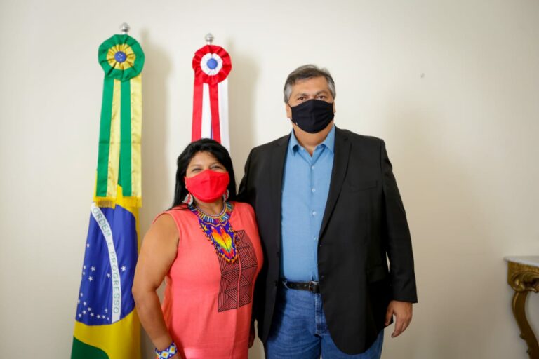 Governador Flávio Dino recebe líder indígena Sônia Guajajara e debate eixo indígena do Maranhão Verde