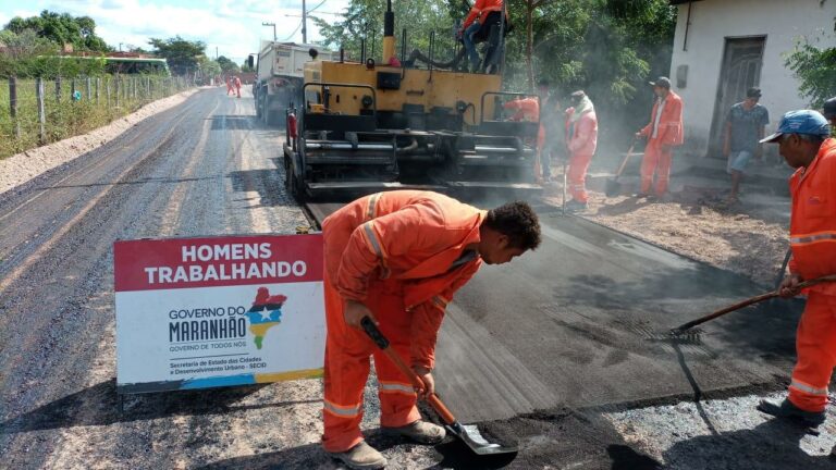 Governo do Estado avança com obras de asfaltamento no município de Chapadinha