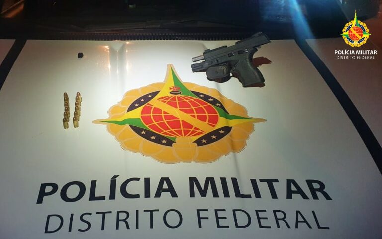 Menor é preso com arma de fogo no Paranoá, após tentarem fugir da PMDF