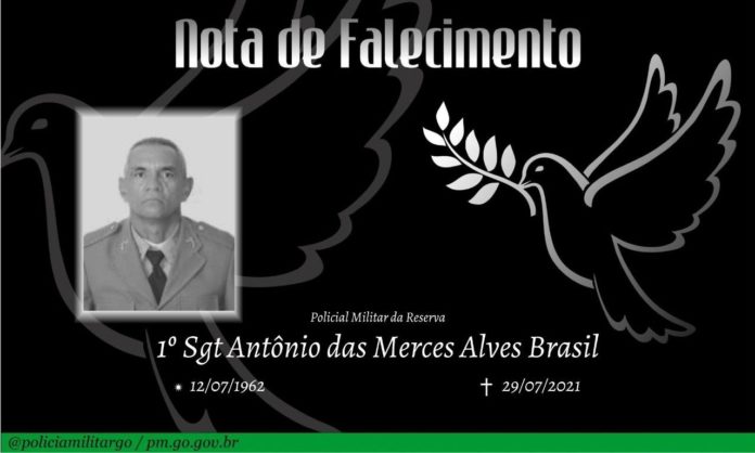 Nota de falecimento: 1º SGT R/R Antônio das Merces Alves Brasil 