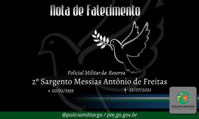 Nota de falecimento: 2º sargento Reformado Messias Antônio de Freitas