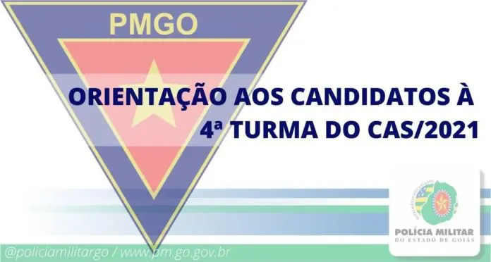 Orientações aos candidatos ao  CAS 4ª Turma 2021 