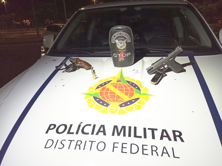 PMDF apreende duas armas, após roubo de veículo na Ceilândia