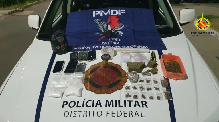 PMDF apreende várias drogas, balança de precisão e celulares em Taguatinga