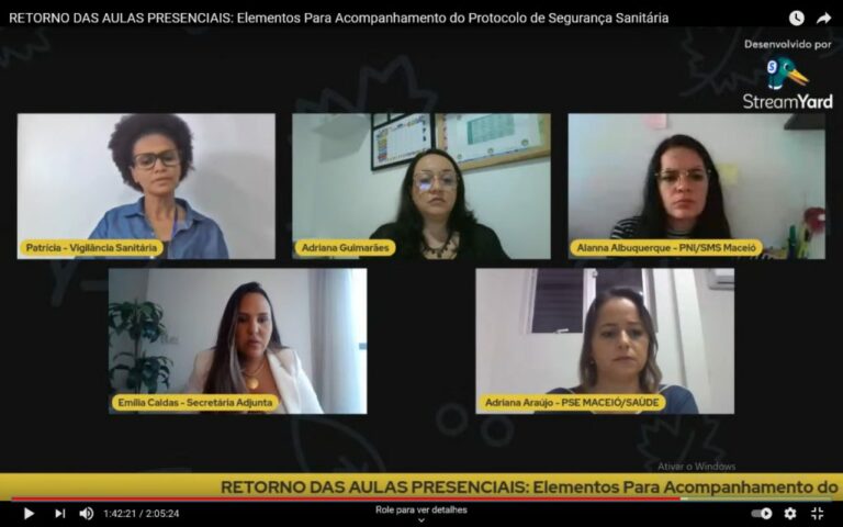 Painel online discute protocolo sanitário para o retorno das aulas em Maceió