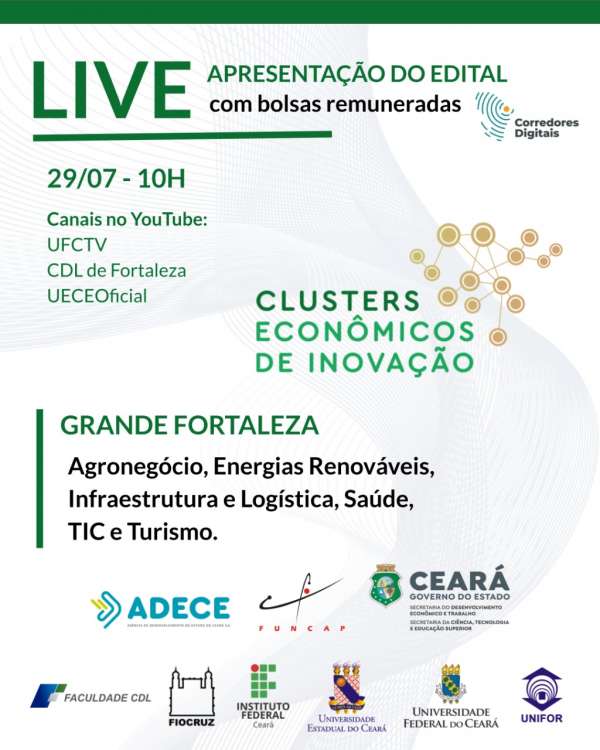 Programa Clusters de Inovação realiza evento de divulgação nesta quinta-feira