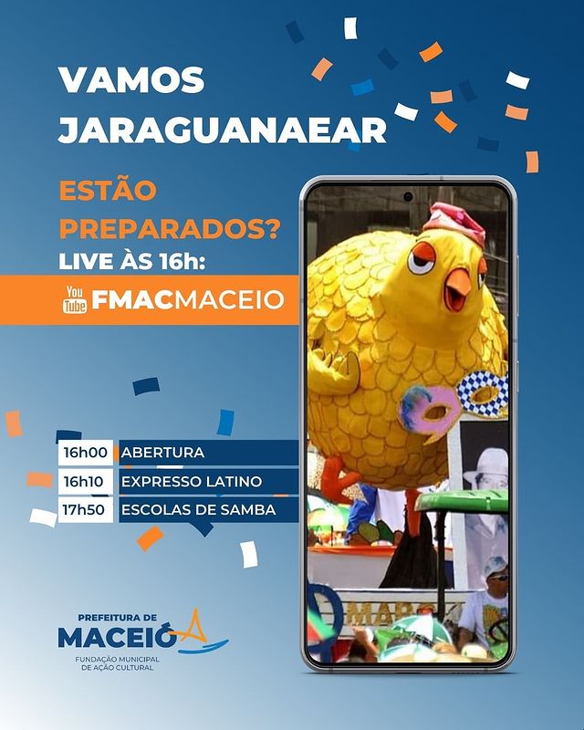 Vamos Jaragunear: Live com Carnaval fora de época vai animar o sábado dos maceioenses