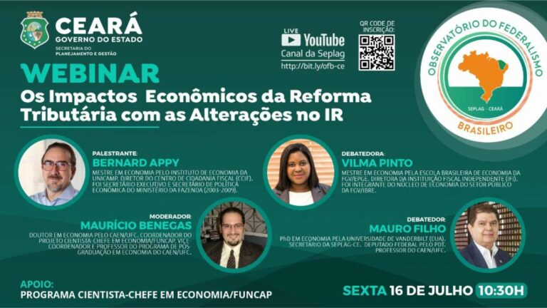 Webinar debaterá “Os Impactos Econômicos da Reforma Tributária com as Alterações no IR”