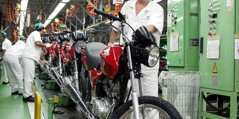 Produção de motocicletas cresce 45% no primeiro semestre de 2021