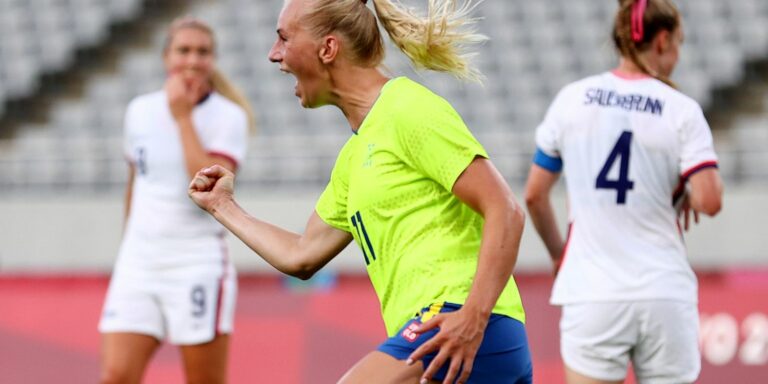 Suecas surpreendem ao vencer EUA por 3 a 0 em estreia na Olimpíada