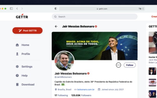Gettr, rede social pró-Trump, vaza dados de apoiadores de Bolsonaro