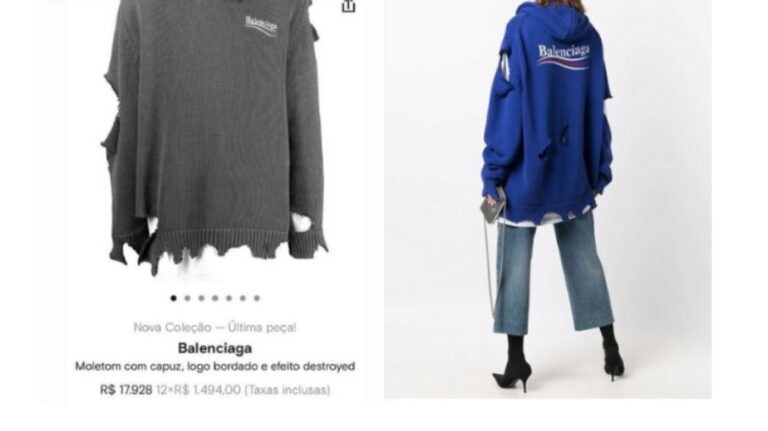 Moletom destroyed da Balenciaga vira meme; peça custa quase R$18 mil