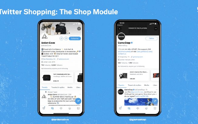 Twitter testa modo de compras parecido com o do Instagram