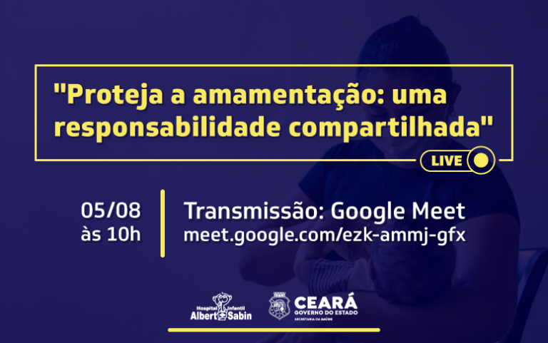 Agosto Dourado: Banco de Leite Humano do Hias promove ‘live’ sobre a importância do aleitamento materno