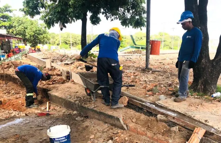 Avança obra de reforma da Praça da Ressurreição, no Anjo da Guarda, em São Luís