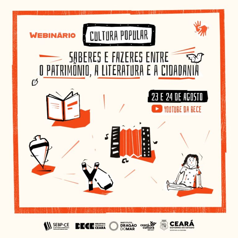 Biblioteca Pública promove webinário sobre Cultura Popular e Literatura nos dias 23 e 24 de agosto