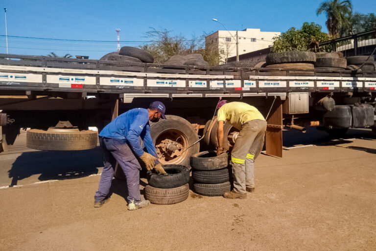 Dez toneladas de pneus velhos são recolhidas em São Sebastião
