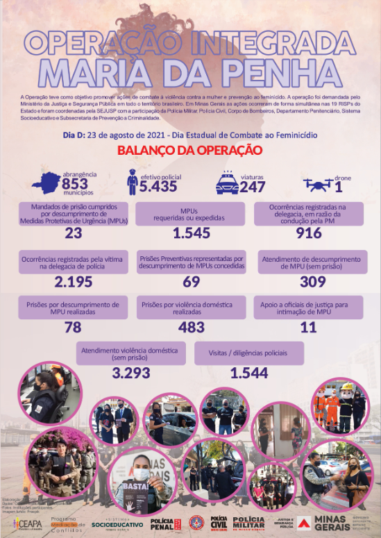 Em um dia, Minas promove mais de 650 prisões relacionadas à violência doméstica 