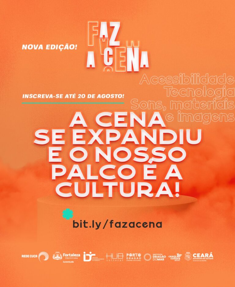 Hub Cultural do Ceará segue com inscrições abertas para jornada de formação on-line nas áreas técnicas, acessibilidade e tecnologias da cultura até 20/8