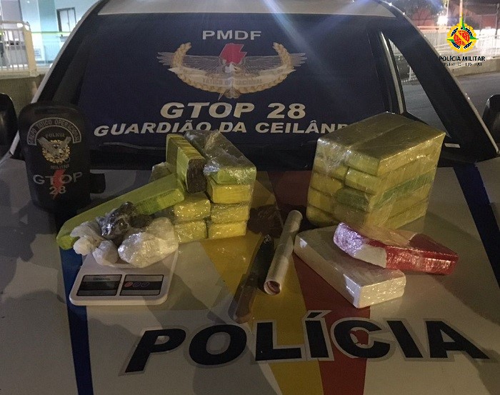 PMDF apreende aproximadamente 20kg de drogas em Ceilândia