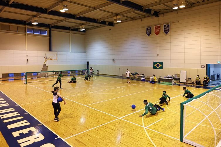 Treino da seleção masculina de goalball em Hamamatsu - Paralimpíada - Tóquio 2020