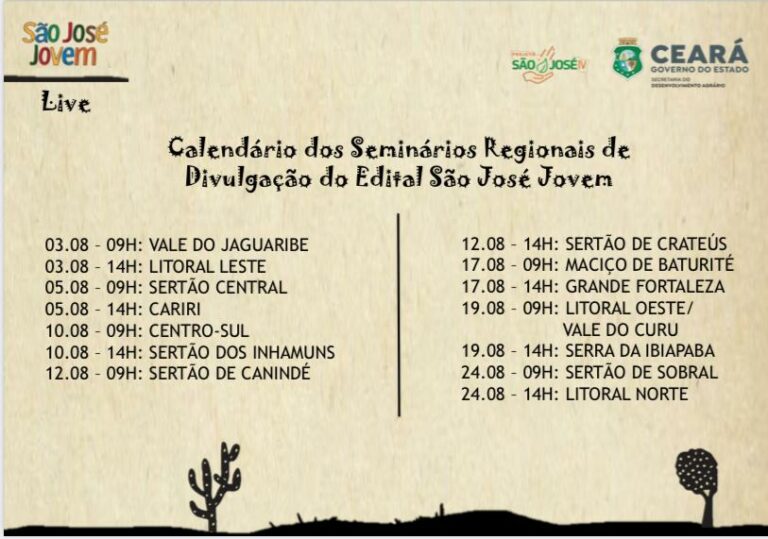 Seminários regionais divulgam Edital do Projeto São José Jovem