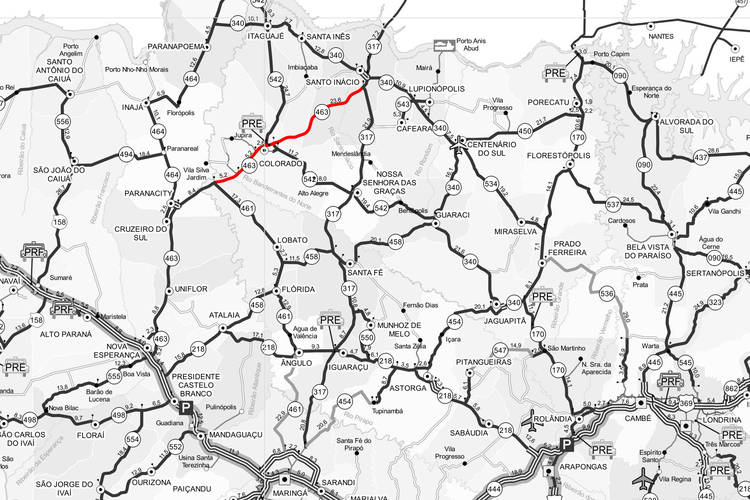 Estado licita projeto de ampliação da PR-463 no trecho de Santo Inácio a Colorado