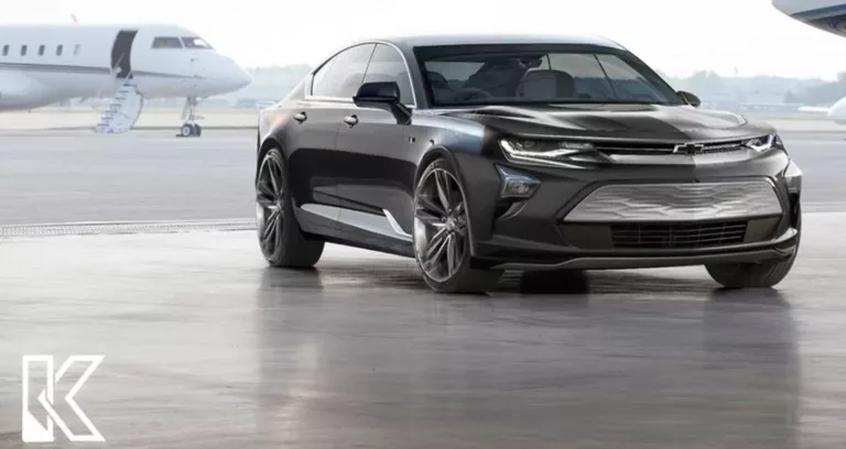 Projeção: Chevrolet Camaro 2024 em forma de sedã elétrico