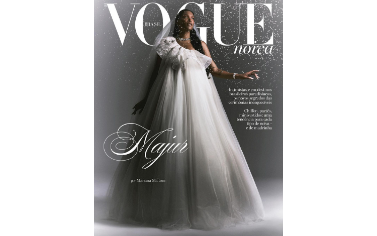 Majur na capa da Vogue Noivas. Foto: Reprodução/Instagram @voguenoivas/Fotos Mariana Maltoni