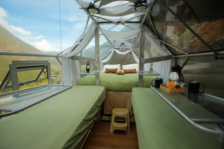 Cada cúpula possui quatro camas. Foto: Divulgação/Natura Vive