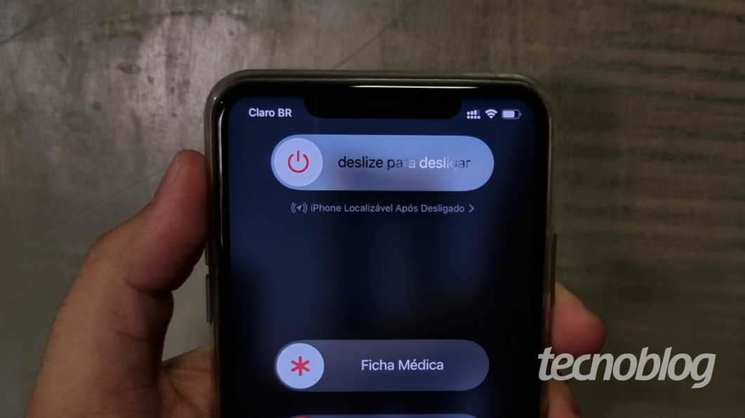 iPhone fica localizável mesmo desligado no iOS 15 (Imagem: Lucas Braga / Tecnoblog)