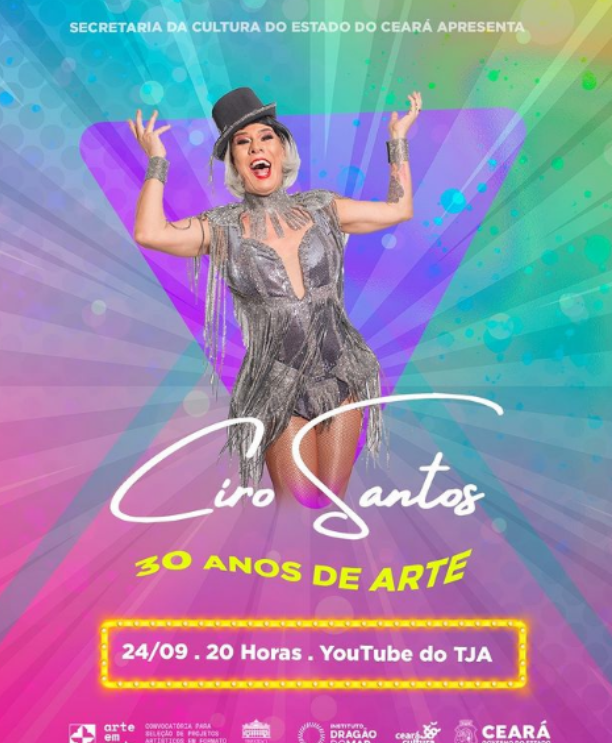 Ciro Santos passeia por trajetória artística com show transmitido pelo YouTube do TJA