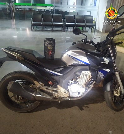 Motocicleta furtada em Vicente Pires é recuperada em Ceilândia