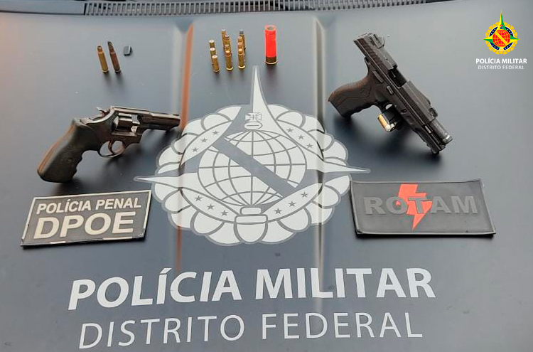 PMDF e DPOE recuperam arma que foi roubada de um policial penal na Candangolândia