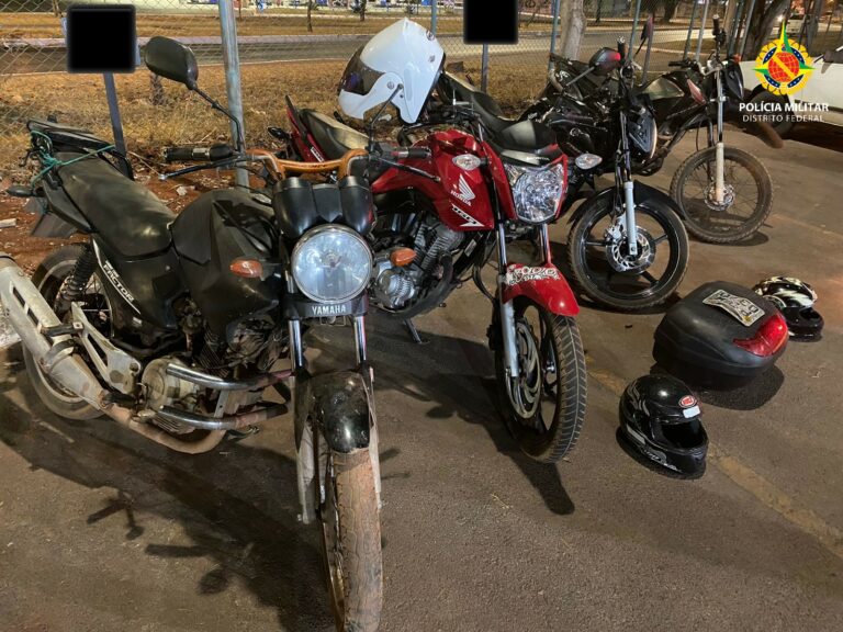 PMDF localiza quatro motos furtadas em matagal