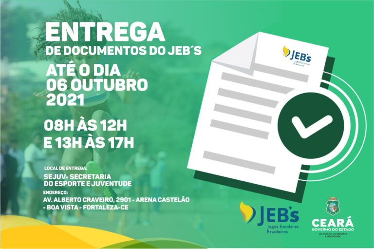 Sejuv divulga documentos para inscrição do Jogos Escolares Brasil 2021