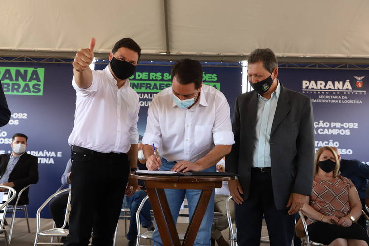 Governador autoriza terceiras faixas na PR-092, entre Jaguariaíva e Santo Antônio da Platina