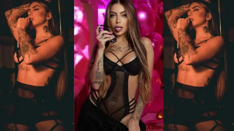 De lingerie sexy, Mirella faz pose exótica e eleva o clima virtual