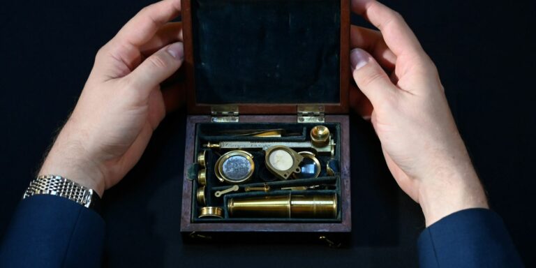 Microscópio usado por Darwin em observações científicas será leiloado